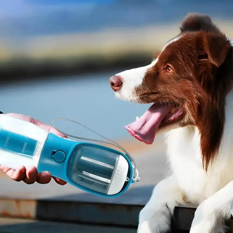 Elivine 3-in-1 Dog Water Bottle – Feeder, Bowl & Waste Bag Dispenser