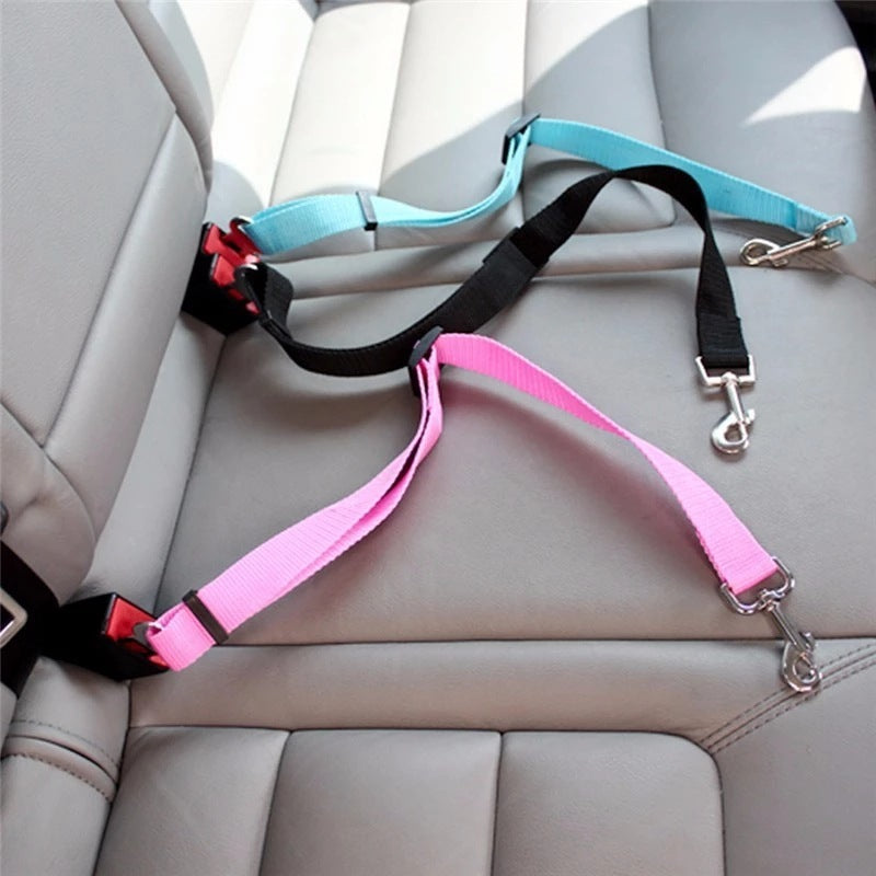 Adjustable Car Adjustable Car Seat Belt for Pets – Secure Harness Clip for Dogs & Cats – Seat Belt for Pets